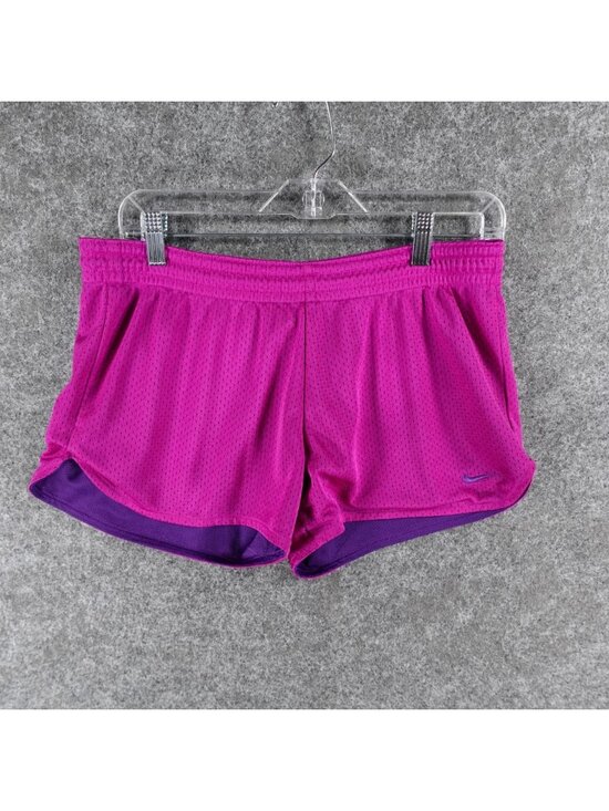 Nike Pants - Nike Dri-Fit Reversible Athletic Shorts Womens S Bright Pink Mesh Gym Training